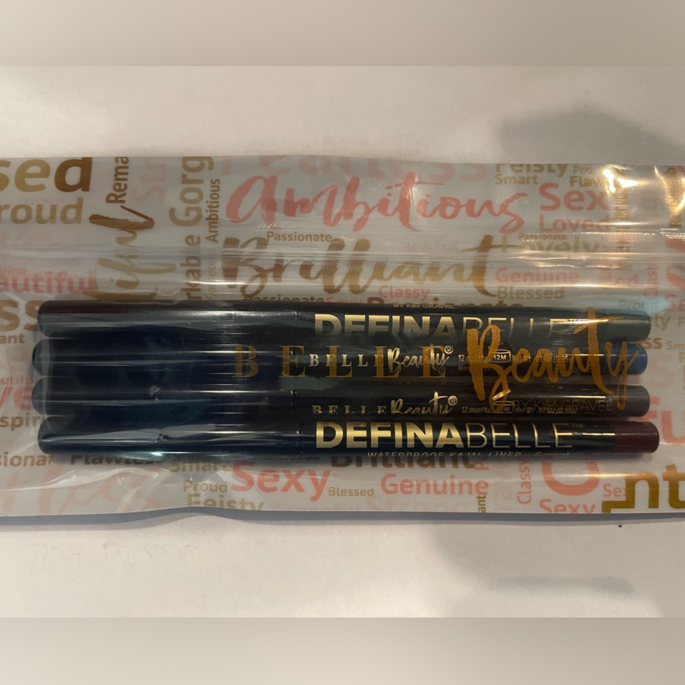 Deep Teal, Slate Grey, Green, Garnet Belle Beauty Definabelle Kajal liner 4 PK